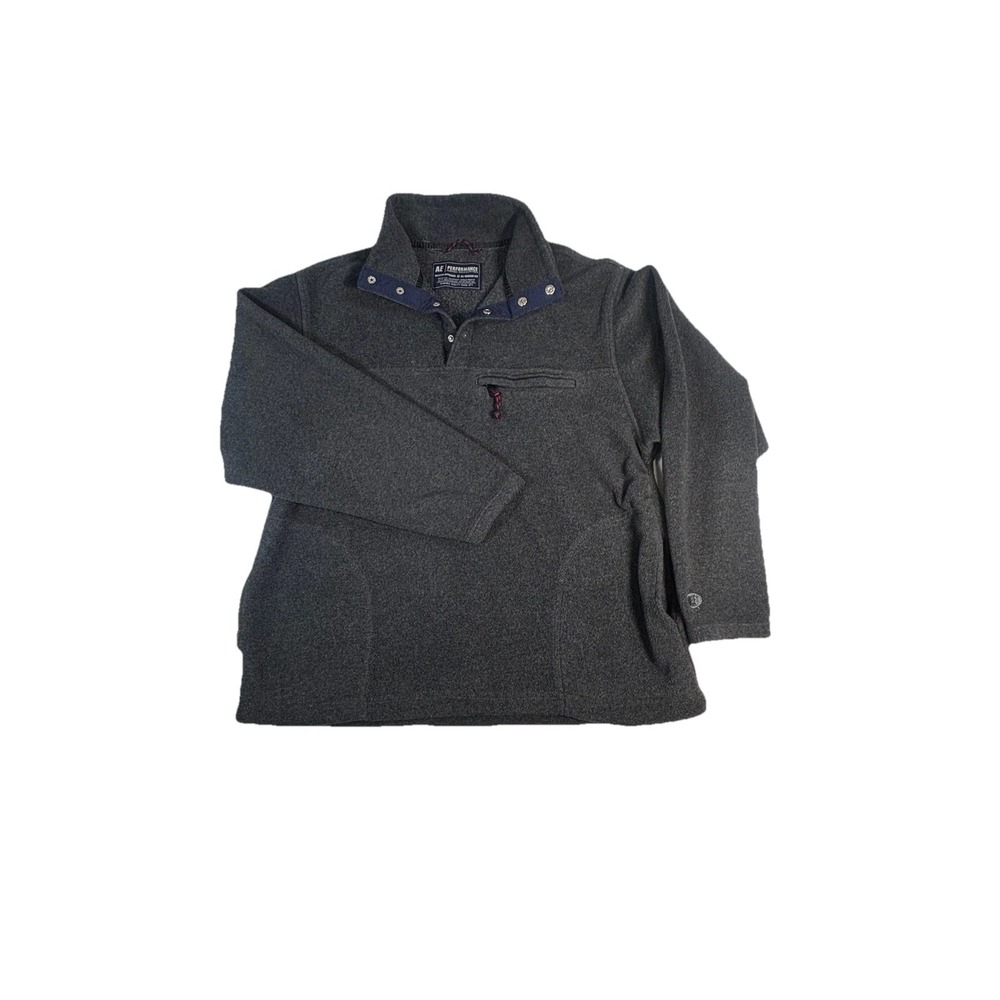American Eagle Outfitters AE Performance Fleece Pullover Snap‎ Neck Charcoal
